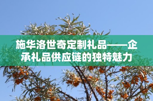 施华洛世奇定制礼品——企承礼品供应链的独特魅力